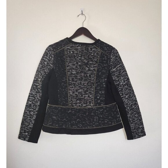 Nwt Chicos Pieced Jacquard Tweed Casual Jacket Womens size 0 - Picture 3 of 7